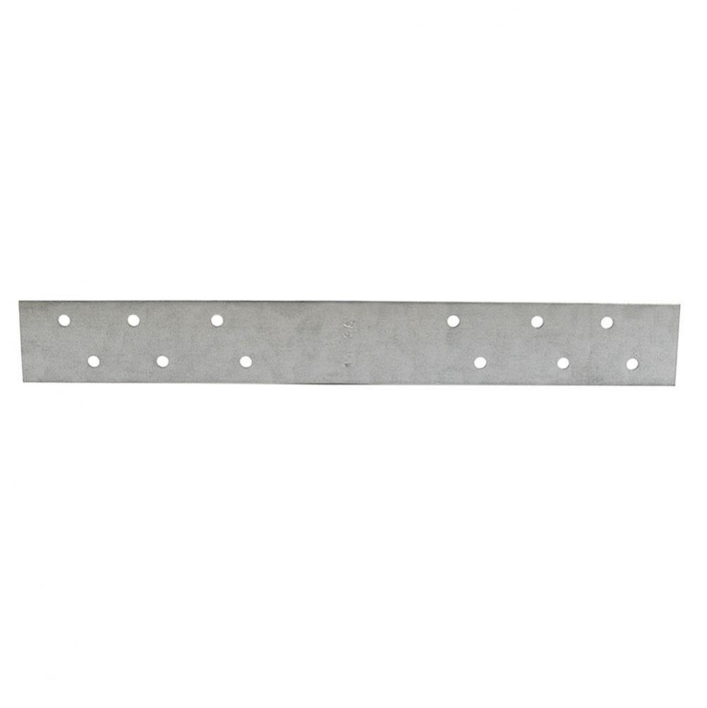 1-1/2'' x 12'' Galvanized Steel Standard F.H.A. Strap with 6 Offset Holes, 16