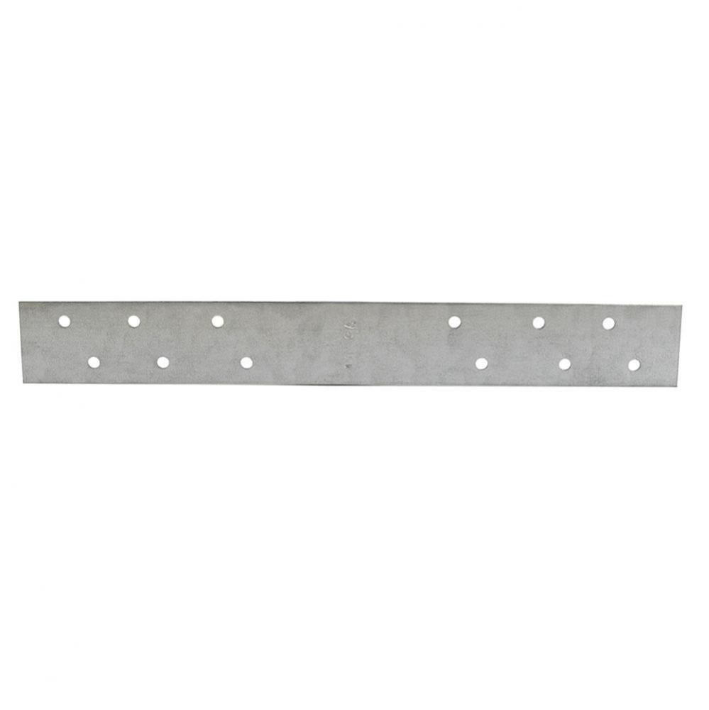 3'' x 18'' Galvanized Steel Standard F.H.A. Strap with 6 Offset Holes, 16 Gaug