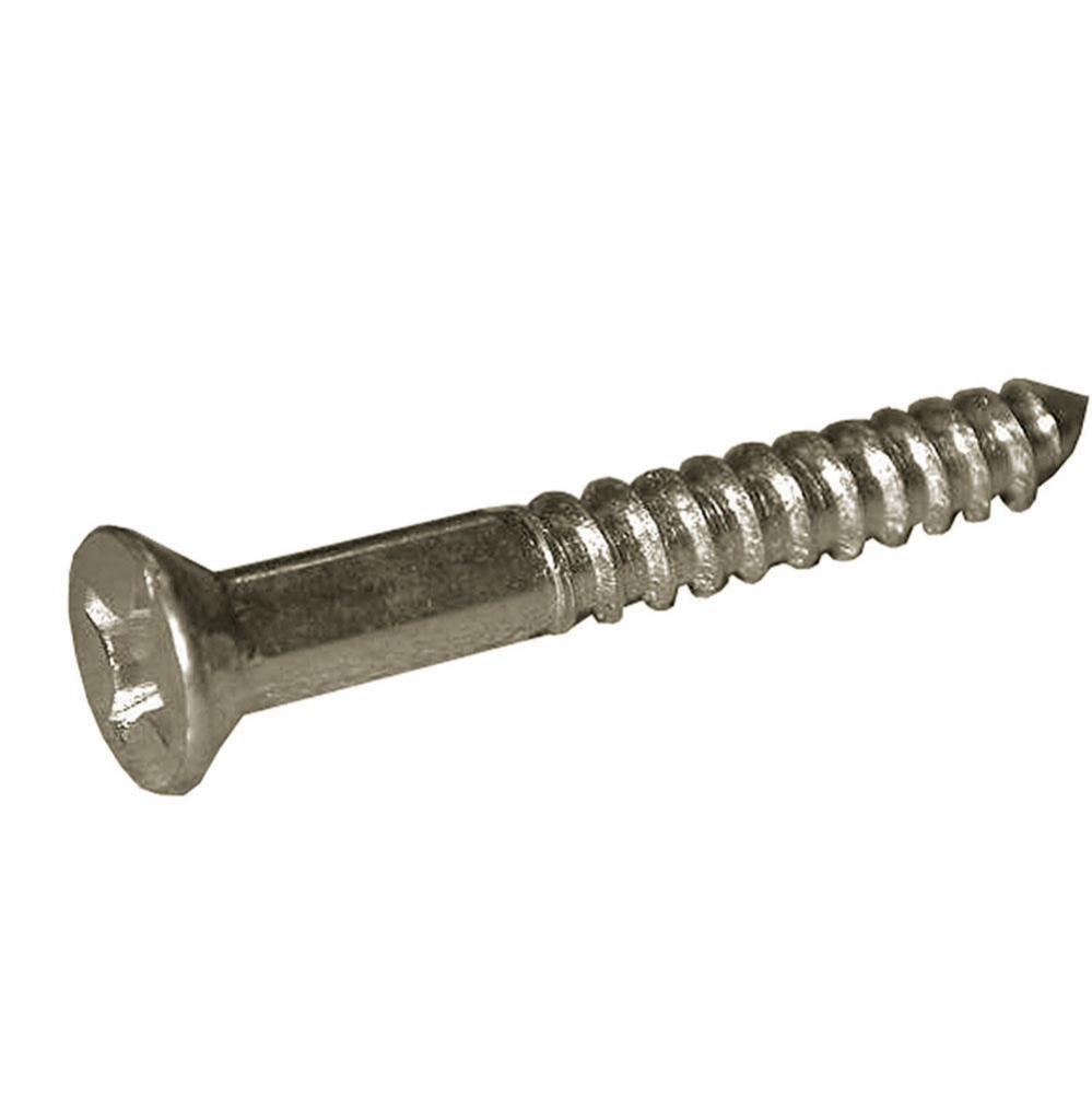 No.12 x 1-1/4'' Flat Phillips Head Brass Wood Screws, 100 pcs.