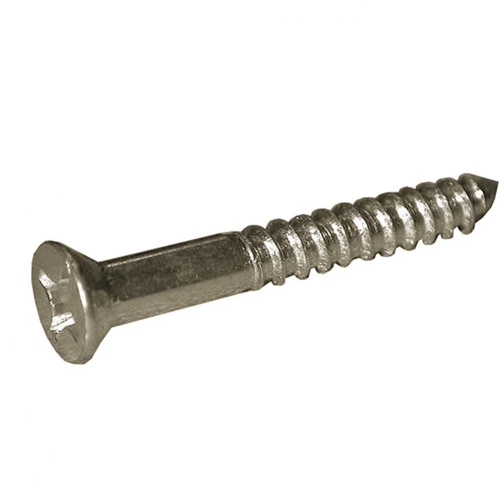 No.12 x 1-1/2'' Flat Phillips Head Brass Wood Screws, 100 pcs.