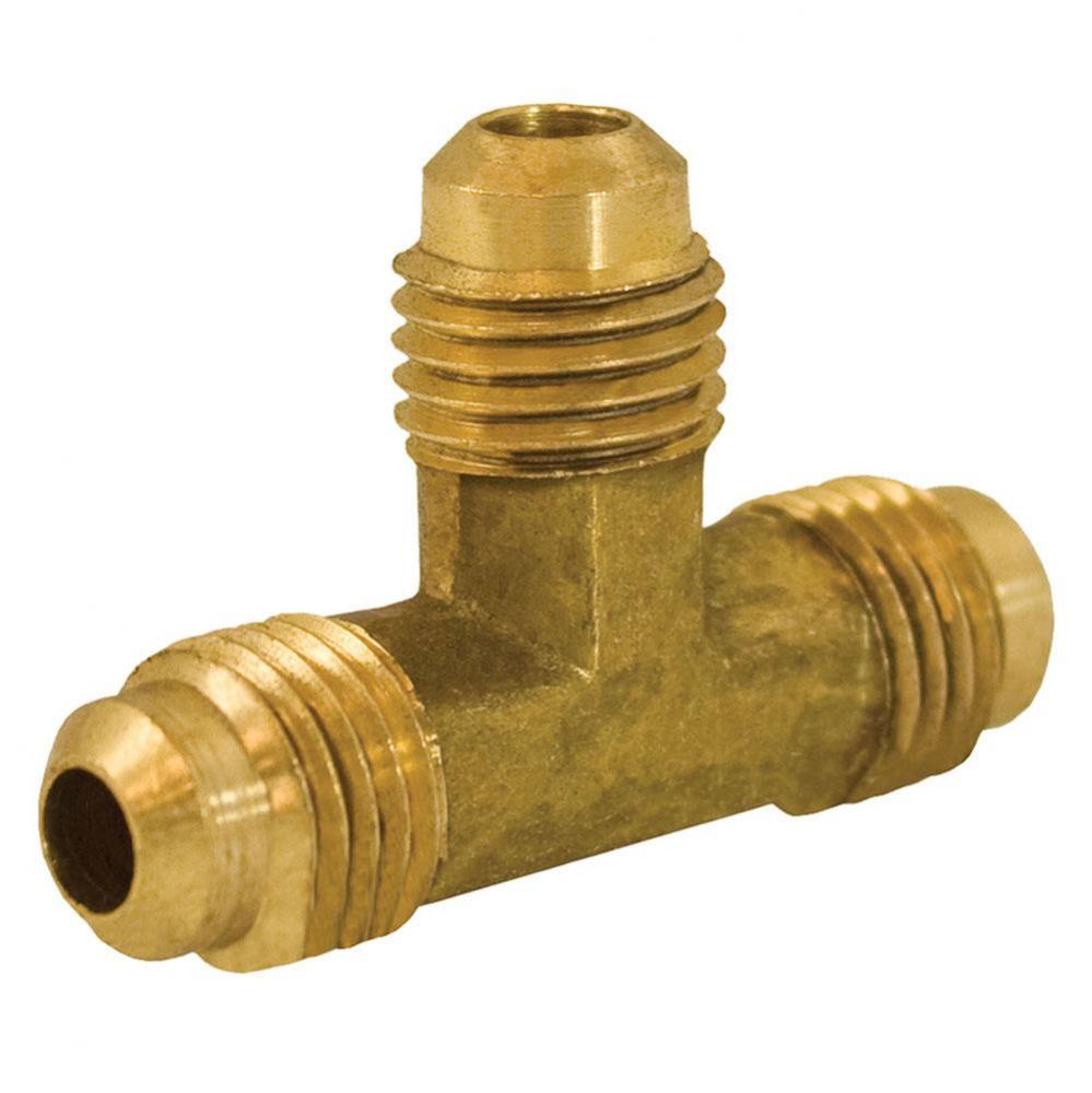 3/8'' x 3/8'' x 1/4'' Brass Flare Reducing Tee