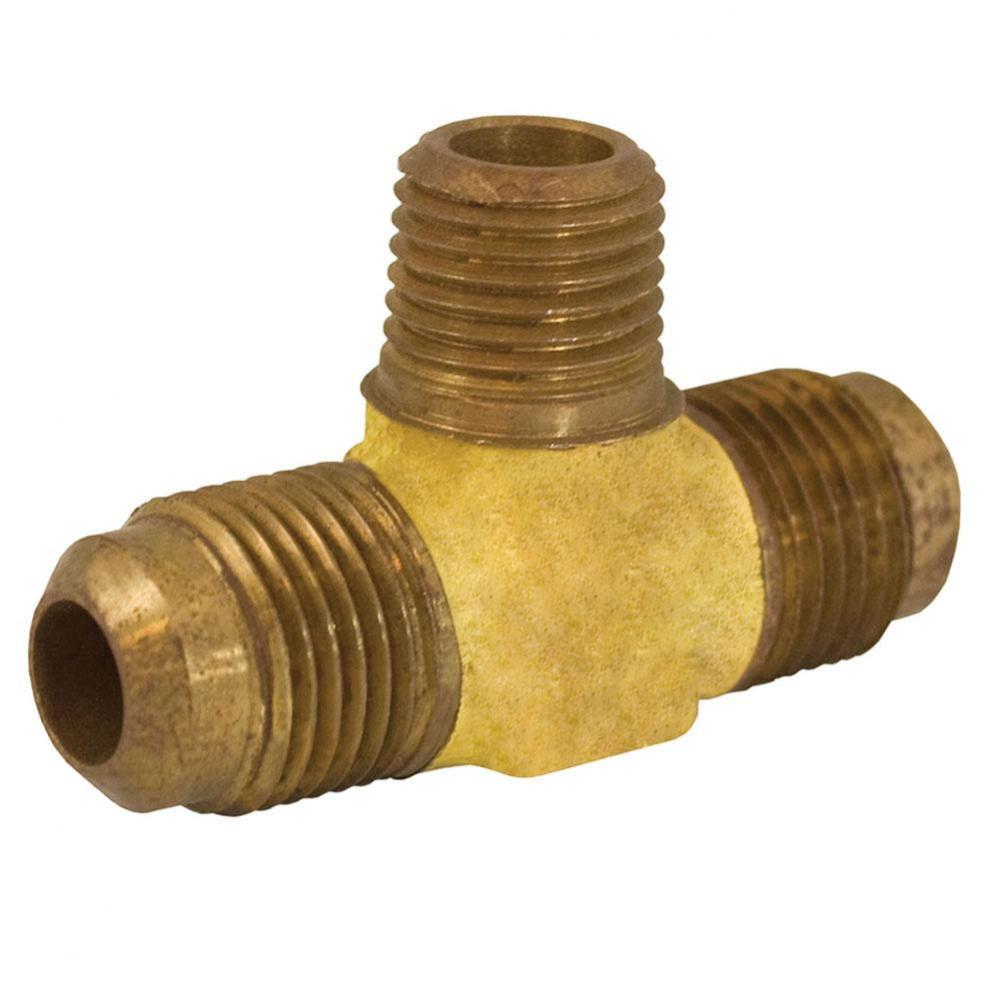 3/8'' x 1/4'' Brass Flare x Male Branch Tee