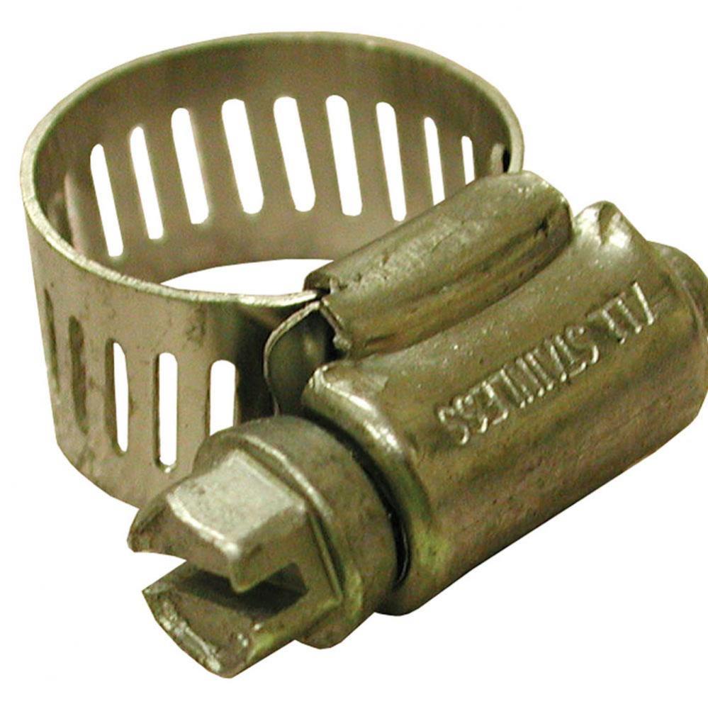 7/16'' - 1'' Gear Clamp with 1/2'' Band, All Stainless, Box of 10