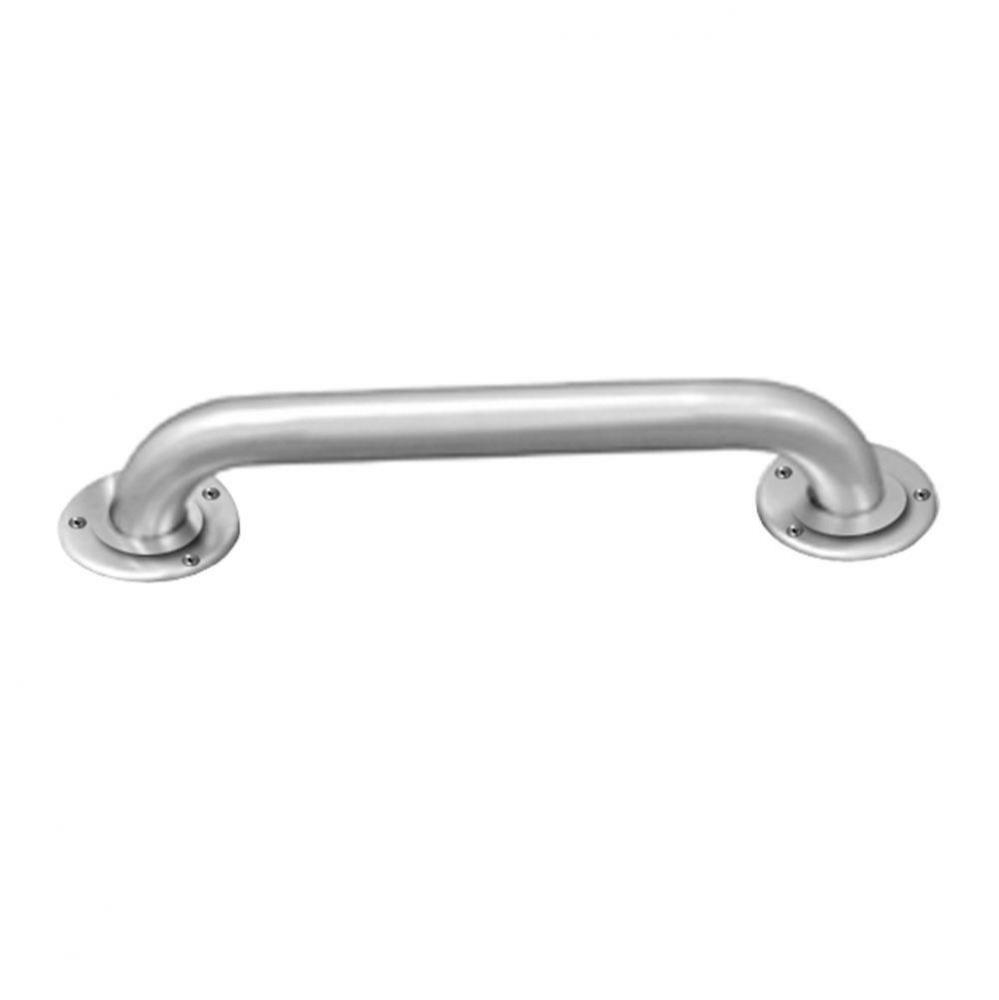 1-1/4'' x 12'' Satin Finish Grab Bar with Exposed Flange