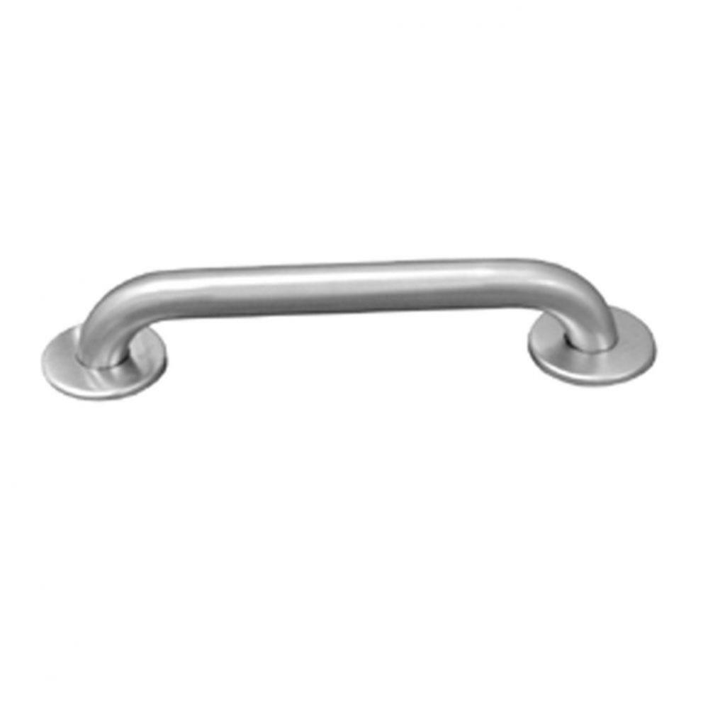 1-1/4'' x 12'' Satin Finish Grab Bar with Concealed Snap-On Flange