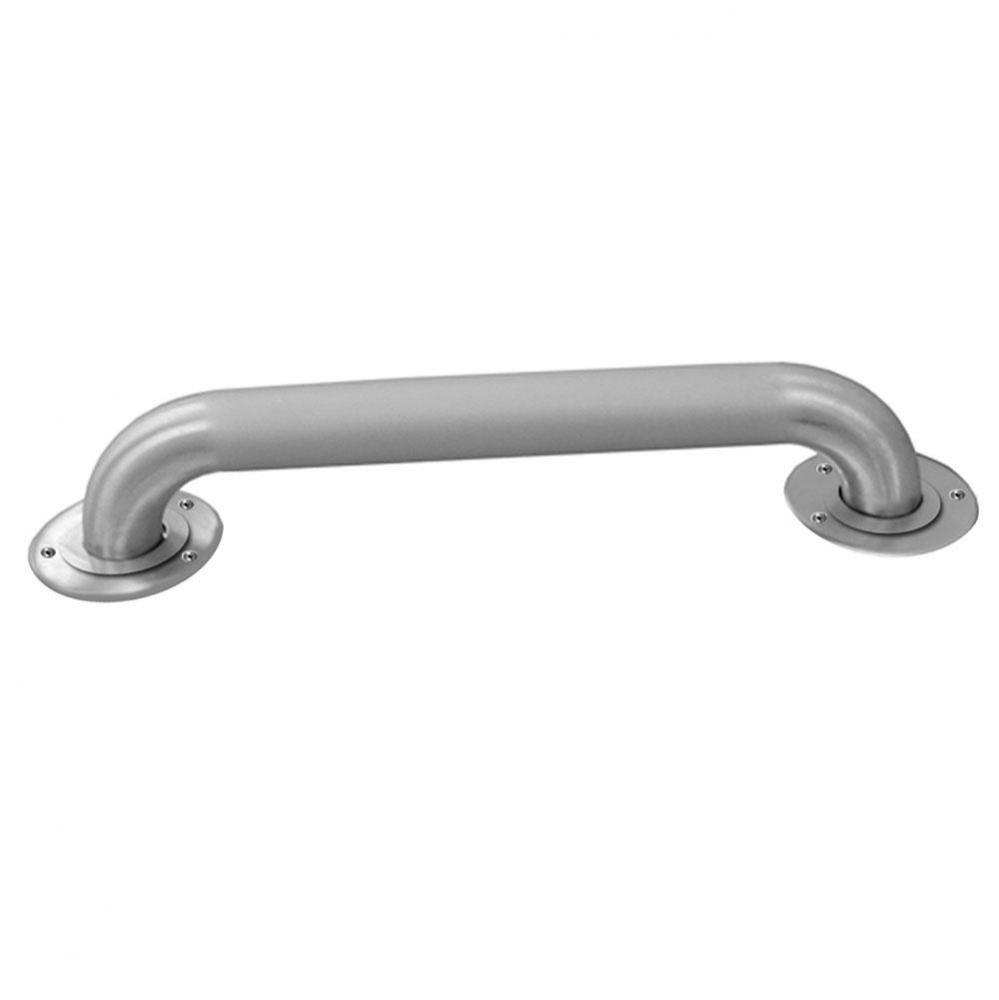 1-1/4'' x 12'' Peened Finish Grab Bar with Exposed Flange