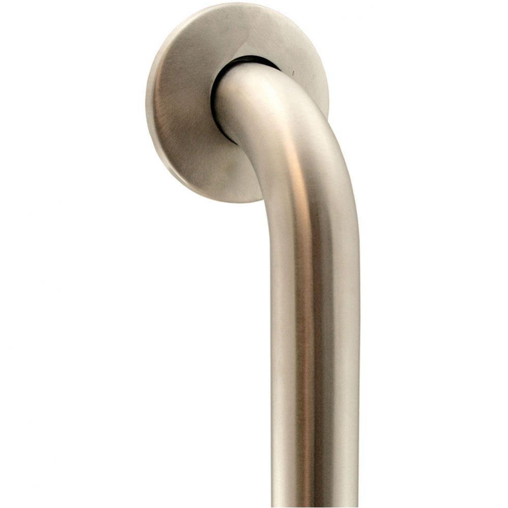 1-1/4'' x 24'' Peened Finish Grab Bar with Concealed Snap-On Flange
