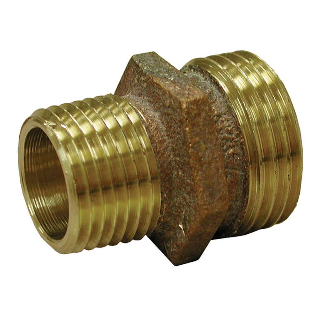 3/4'' x 1/2'' Brass Garden Hose Fitting, Male Hose To Male Pipe