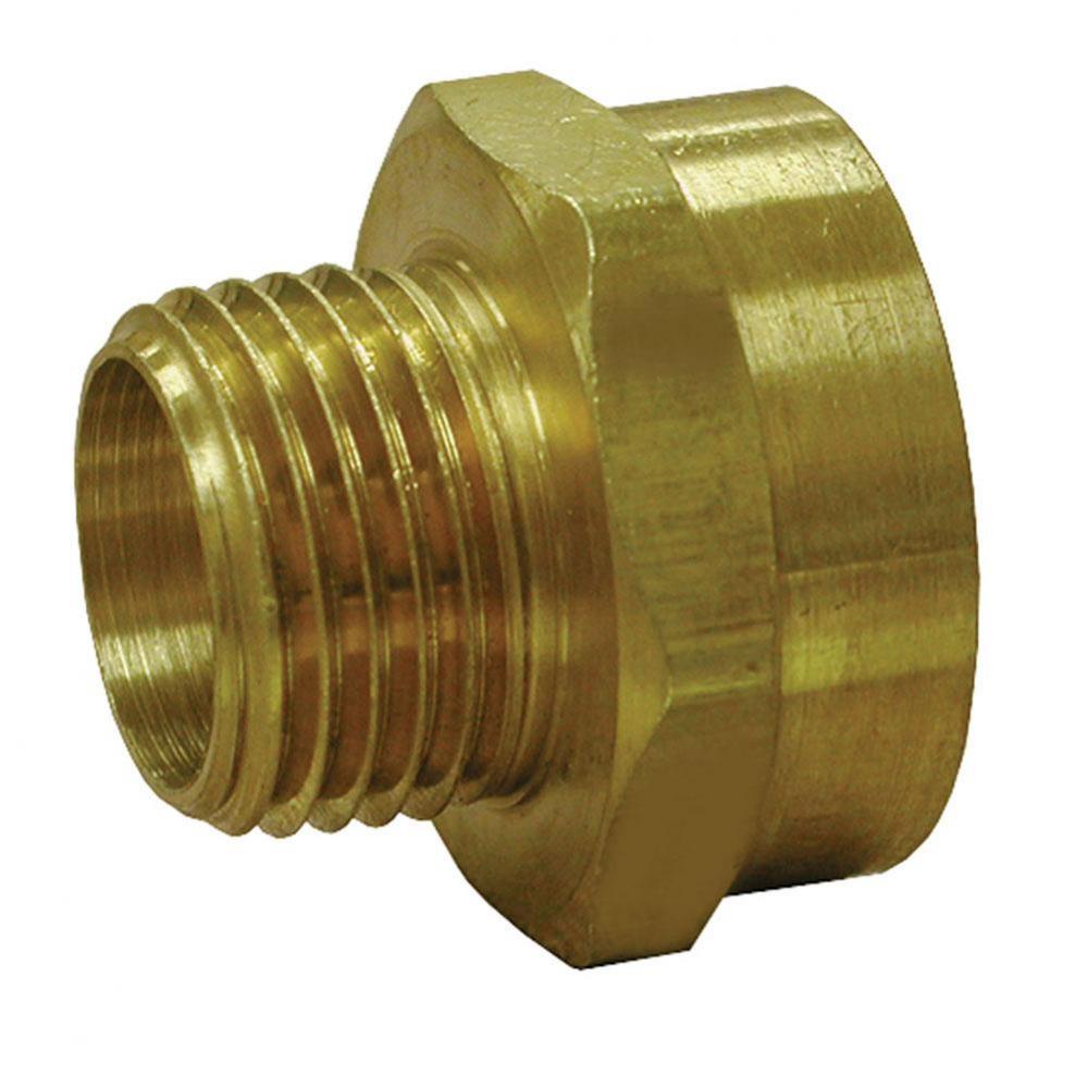 3/4'' x 1/2'' (1/2'' SWT) Brass Garden Hose Fitting, Female Hose To