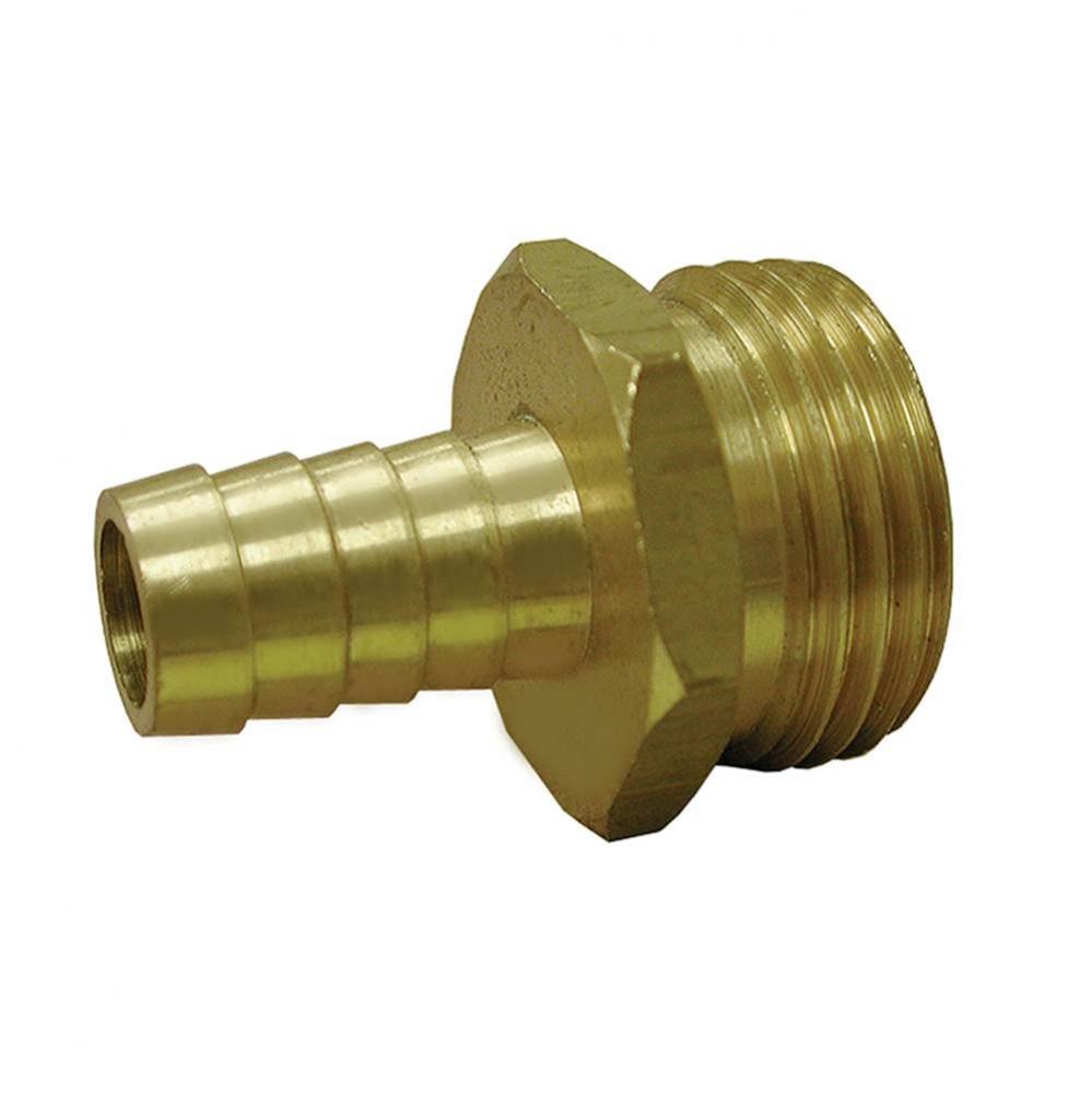 5/8'' x 3/4'' Brass Garden Hose Fitting, Hose Barb To Male Hose