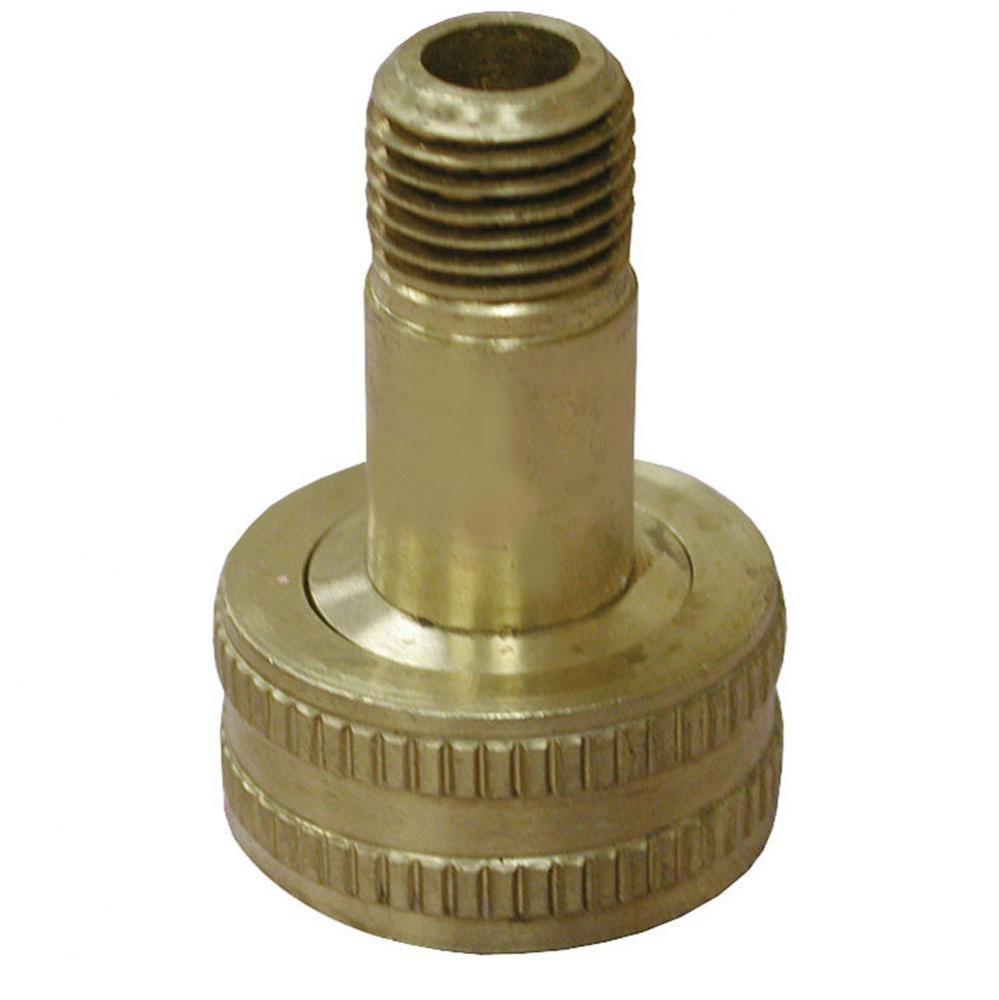 1/4'' x 3/4'' Brass Garden Hose Fitting, Male Pipe To Female Hose Swivel