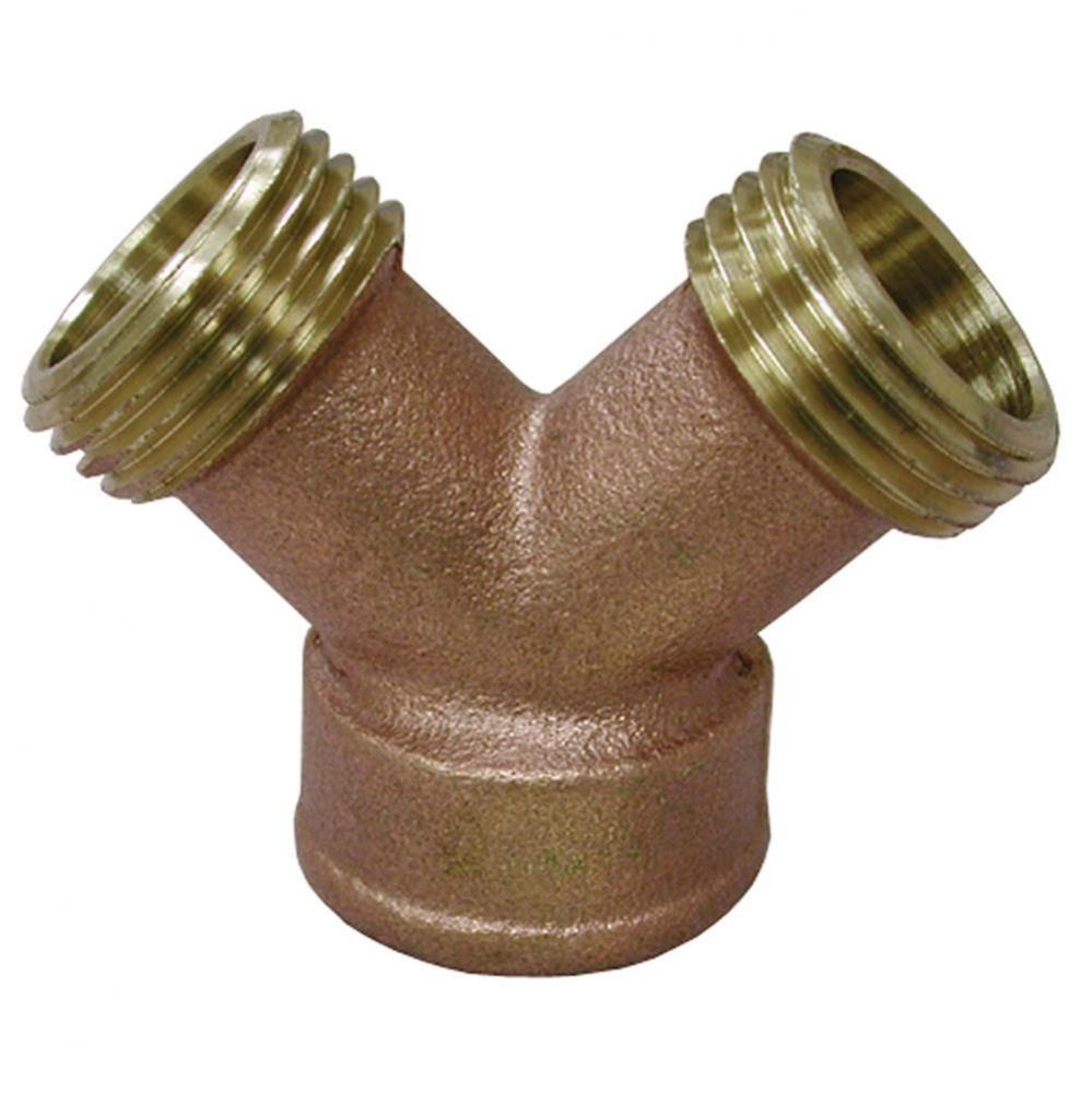 3/4'' x 3/4'' Brass Garden Hose Wye