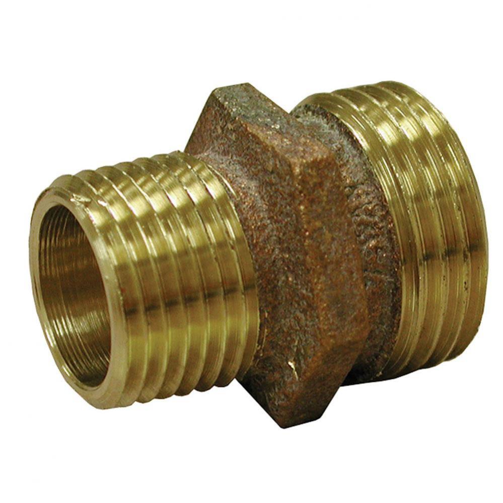 3/4'' x 1/2'' Brass Garden Hose Fitting, Male Hose To Male Pipe, Lead Free