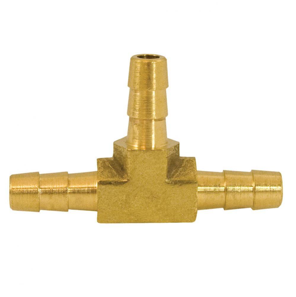 1/4'' Brass Hose Barb Tee