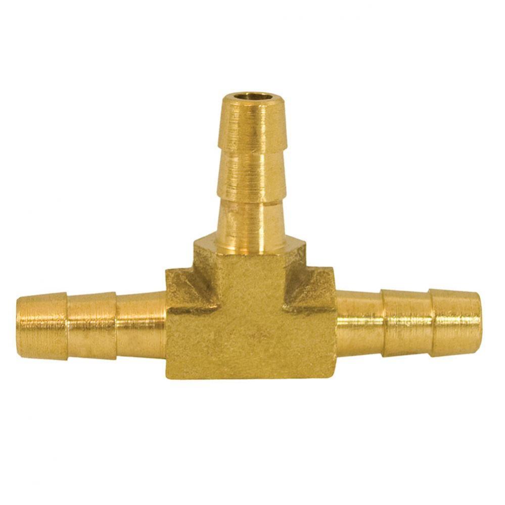 3/8'' Brass Hose Barb Tee