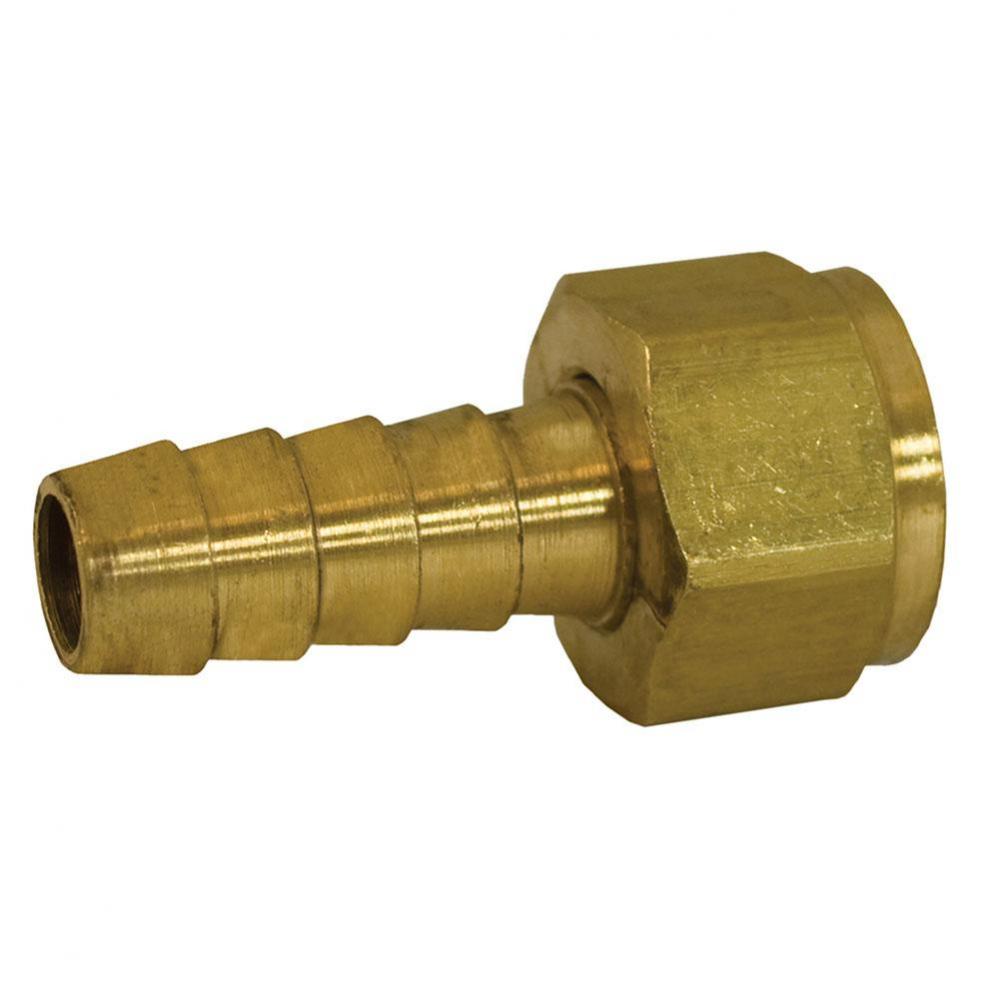 1/4'' x 1/4'' Brass Hose Barb To Female Ball End Swivel