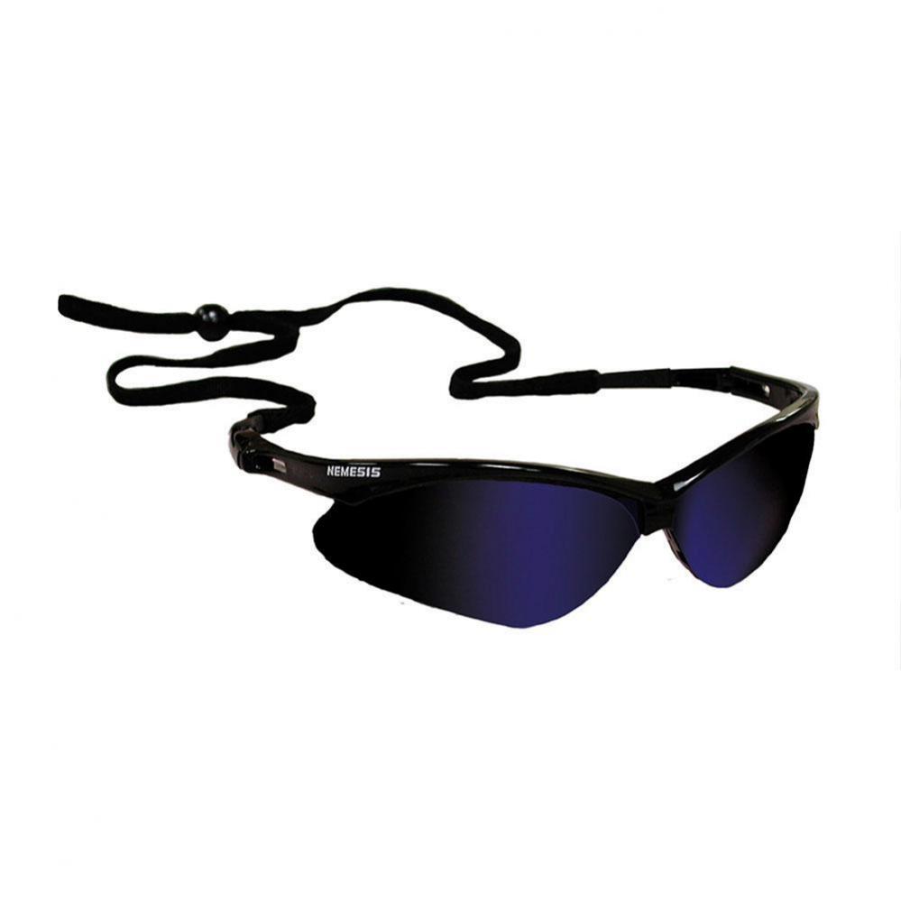 Nemesis Safety Glasses, Blue Mirror