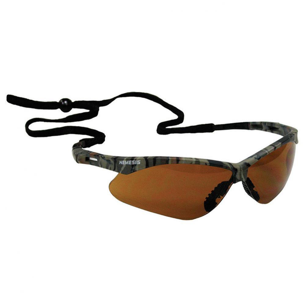 Nemesis Safety Glasses, Camo/Bronze