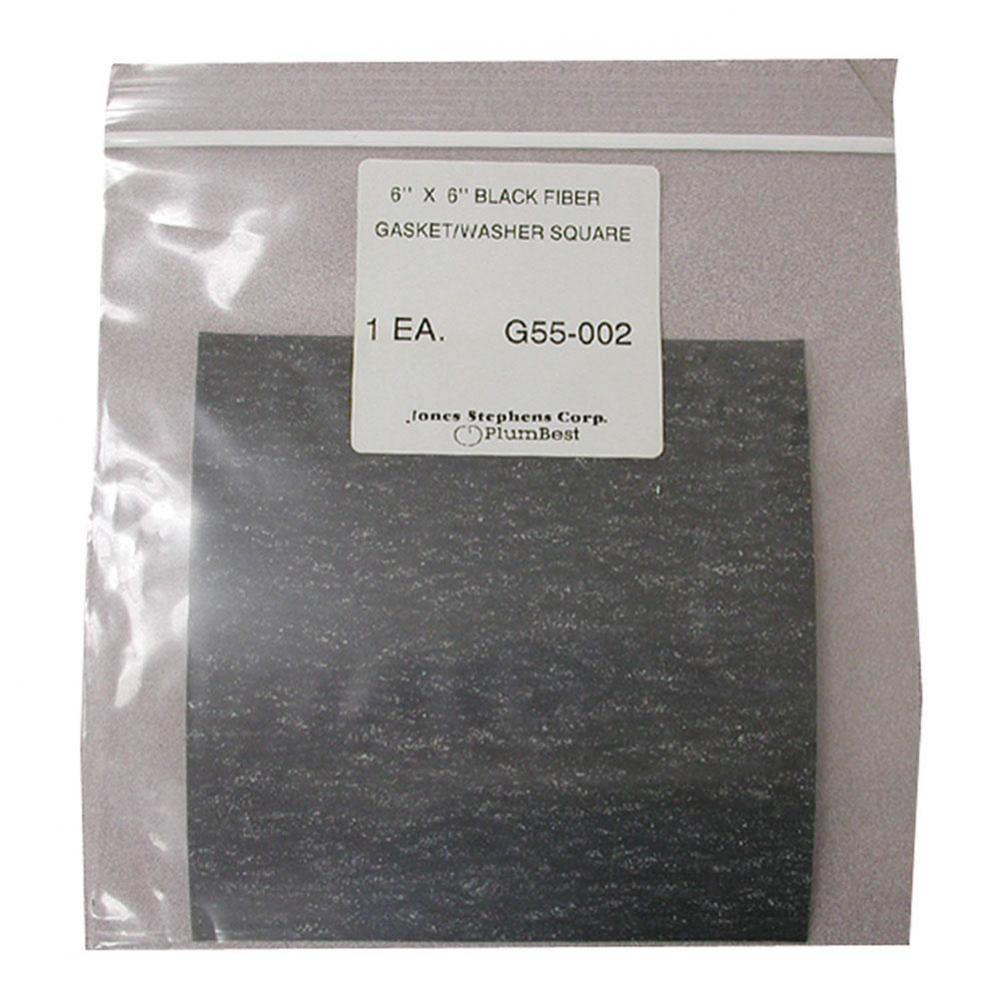 6'' x 6'' Square Black Fiber Gasket and Washer Material (1 sheet)