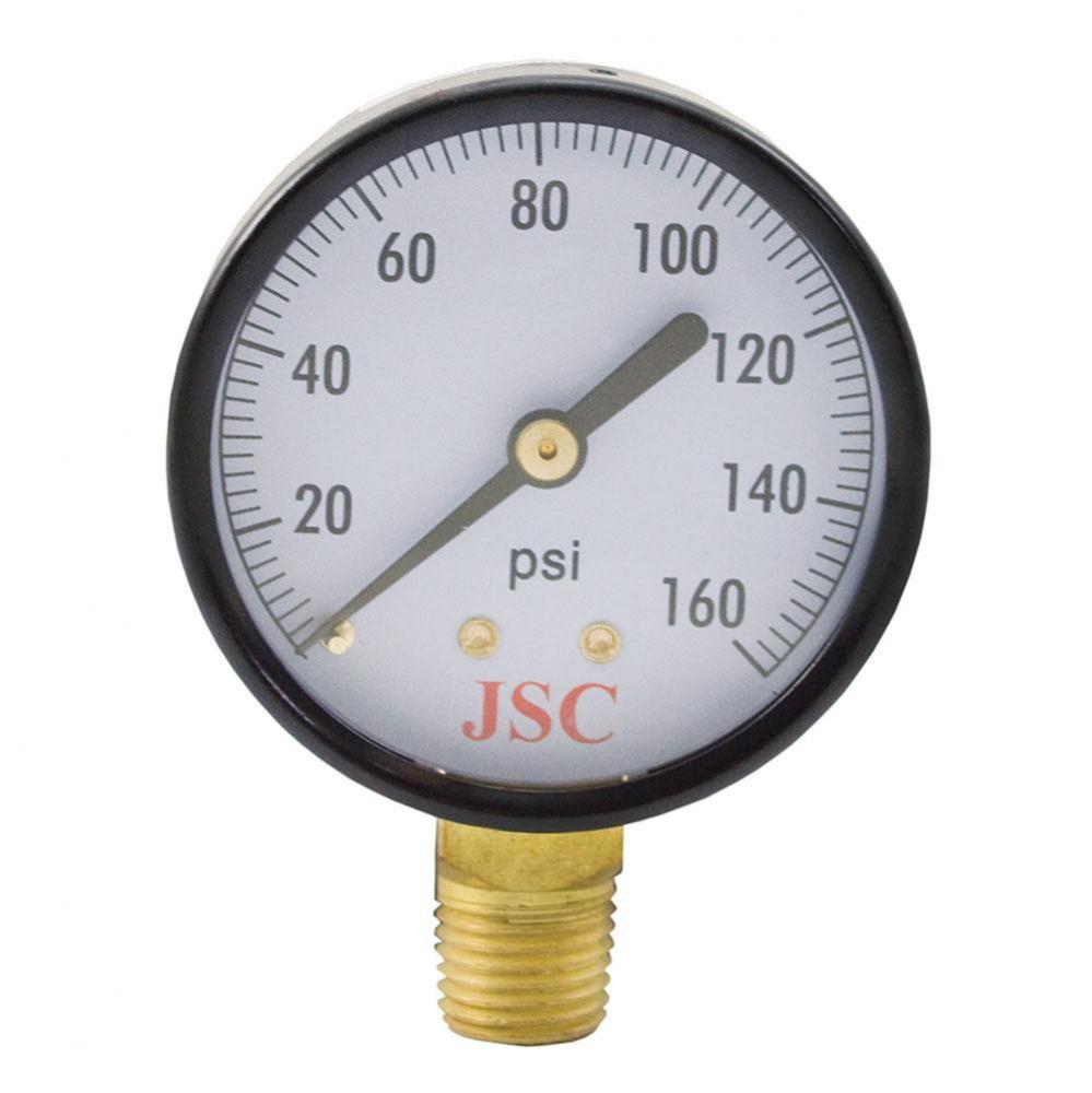 160 PSI Pressure Gauge, 2'' Face