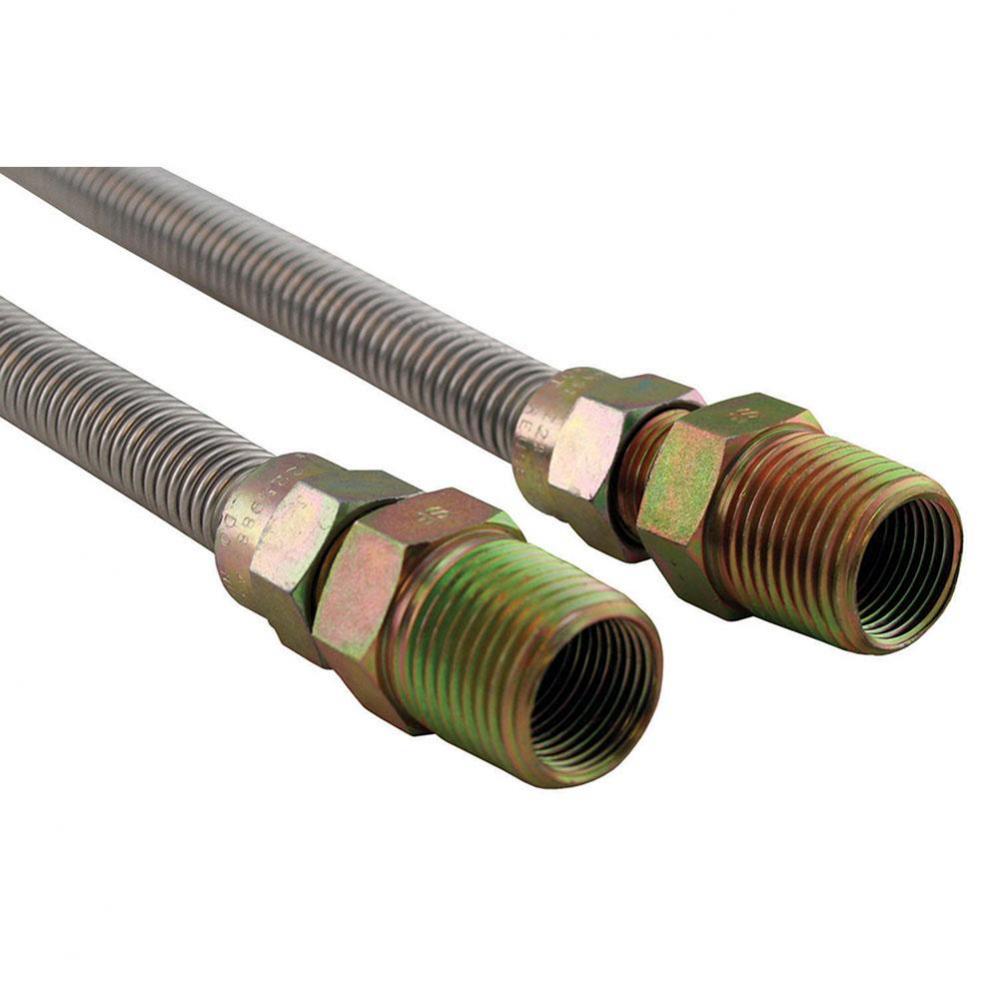 3/8'' OD (1/4'' ID) X 12'' Long,  1/2'' Male Pipe Thread X