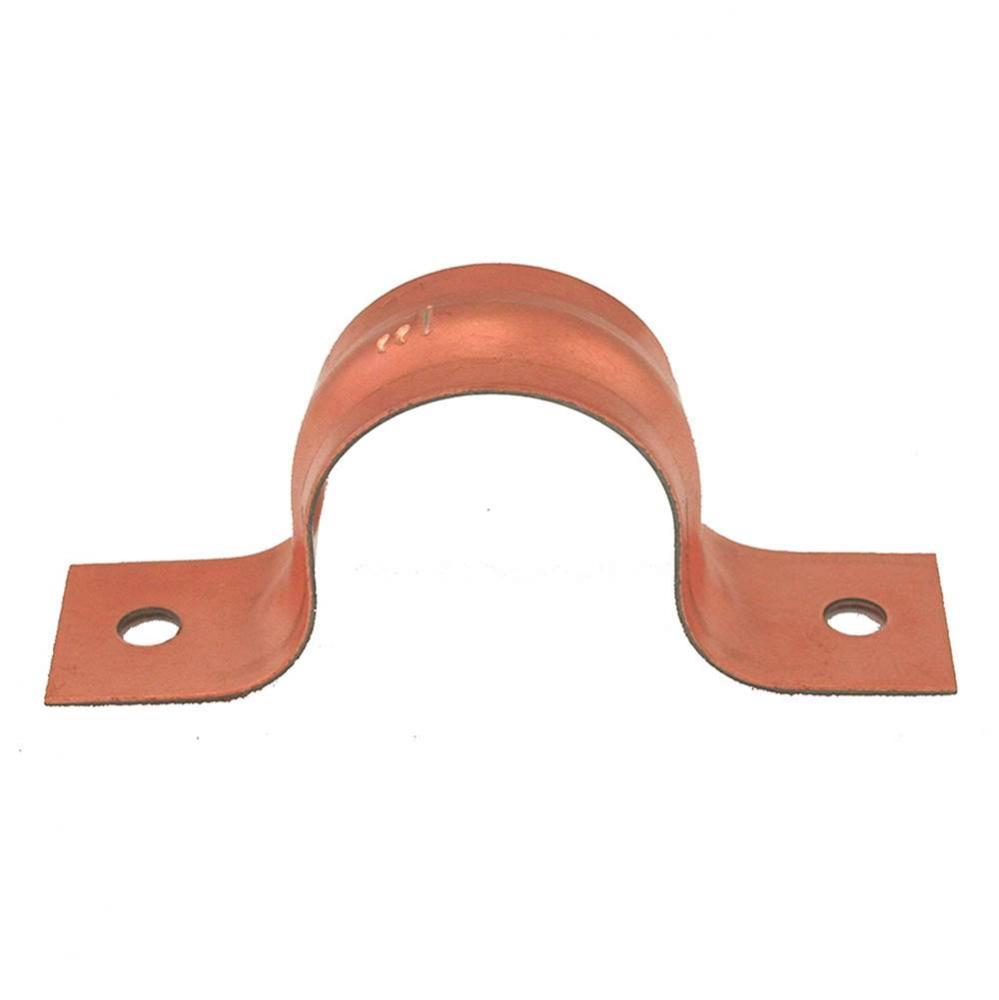 3/8'' Pipe Strap, Two-Hole, Copper Clad, Carton of 500