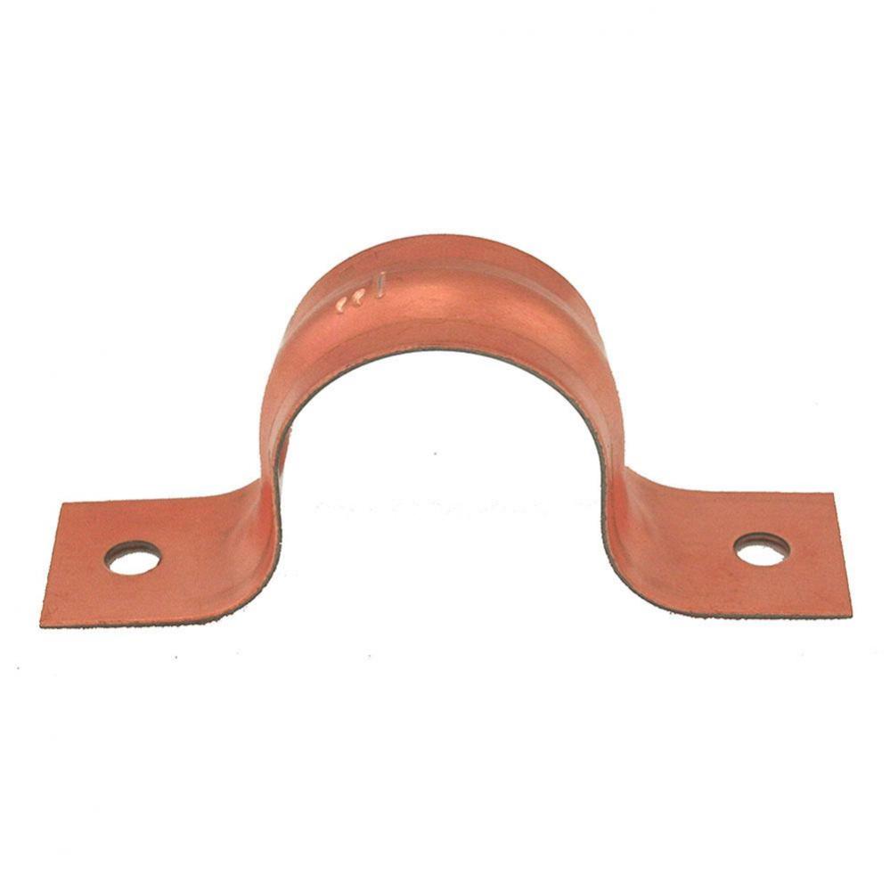 3/4'' CTS Pipe Strap, Two-Hole, Copper Clad, Carton of 100