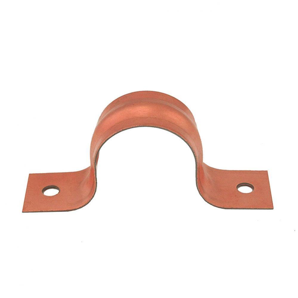 3/8'' CTS Pipe Strap, Two-Hole, Solid Copper, Carton of 100