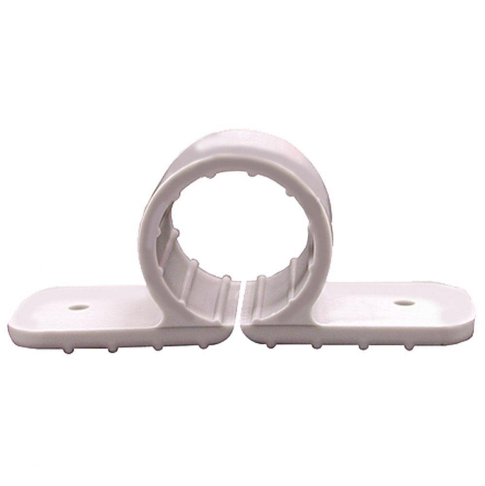 1/2'' Plastic Two-Hole Pipe Clamp, Carton of 50