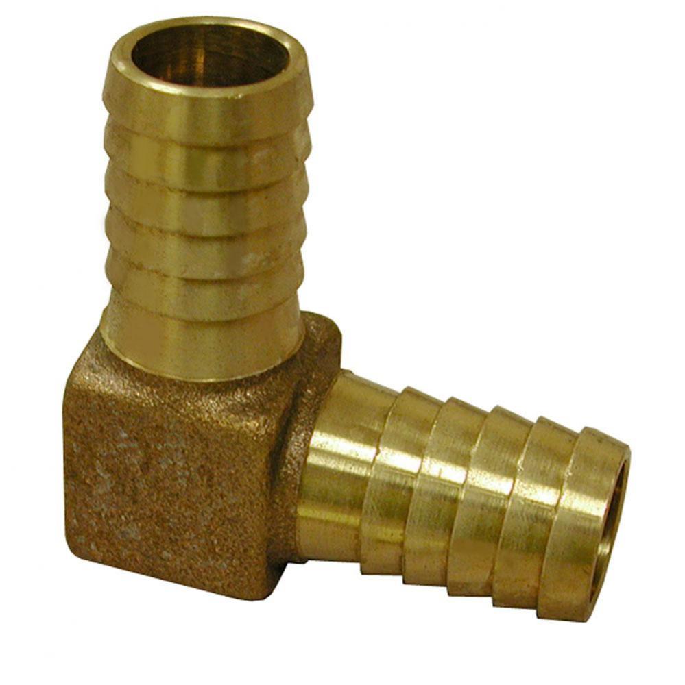 1'' 90degree Brass Insert Elbow, Lead Free