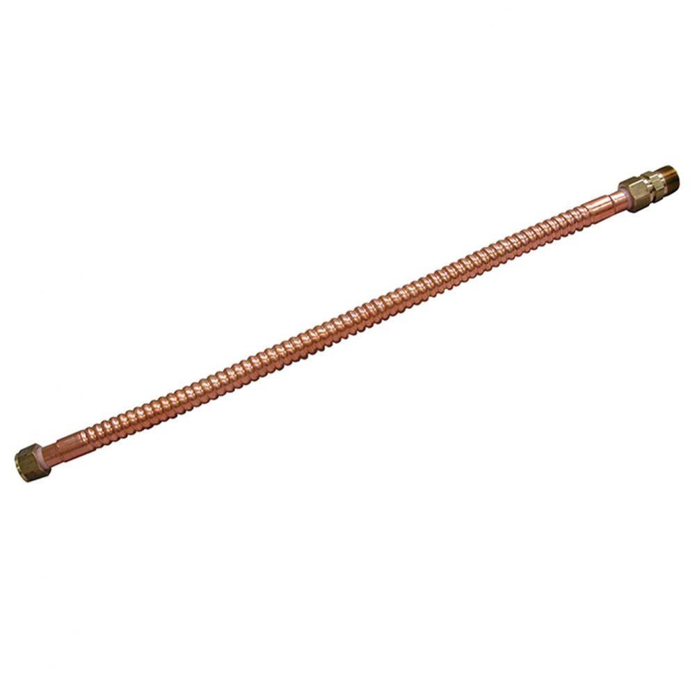 3/4'' x 3/4'' x 15'' Copper Corrugated Water Heater Connector