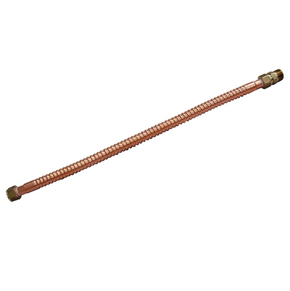 3/4'' x 3/4'' x 24'' Copper Corrugated Water Heater Connector