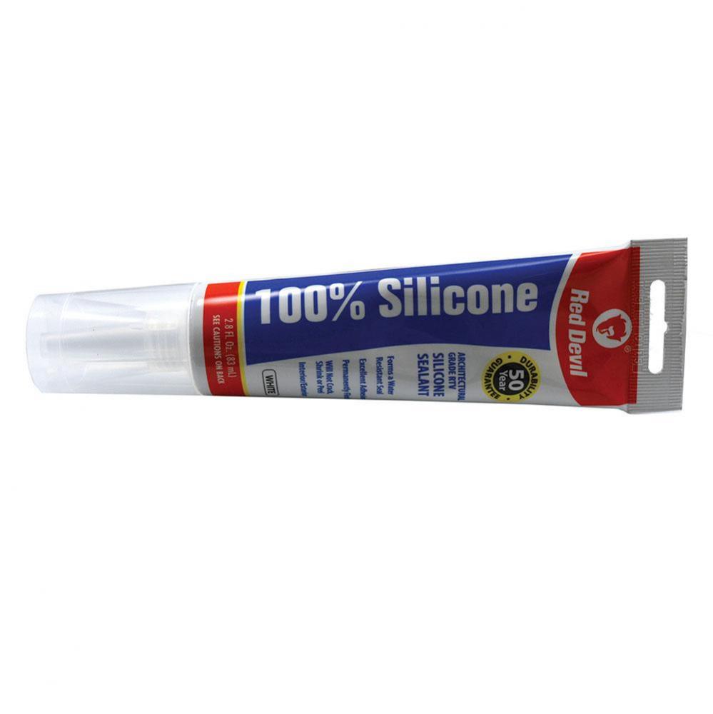 2.8 oz. 100 percent White Silicone Tub and Tile Sealant, Carton of 12