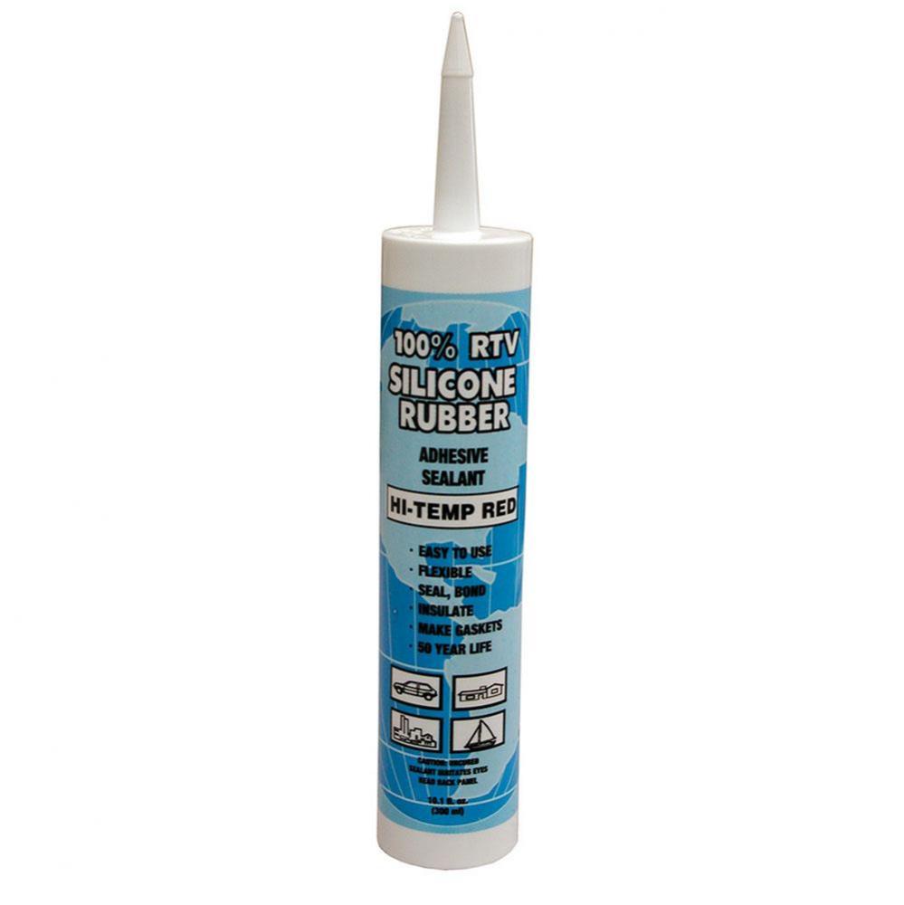 Hi-Temp 100 percent Red Silicone Caulk, Carton of 12