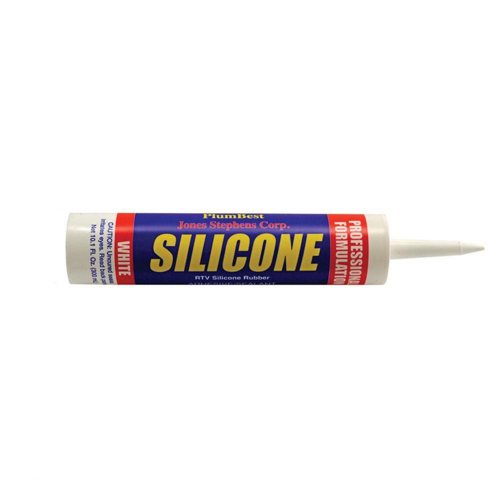 10.1 oz. 100 percent White Silicone Caulk, Carton of 12