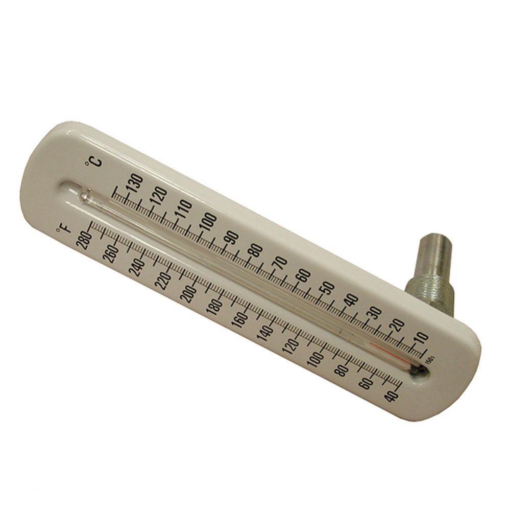 Hot Water and Refrigerant Line Thermometer, Angle Pattern, Steel Well, 1/2'' NPT