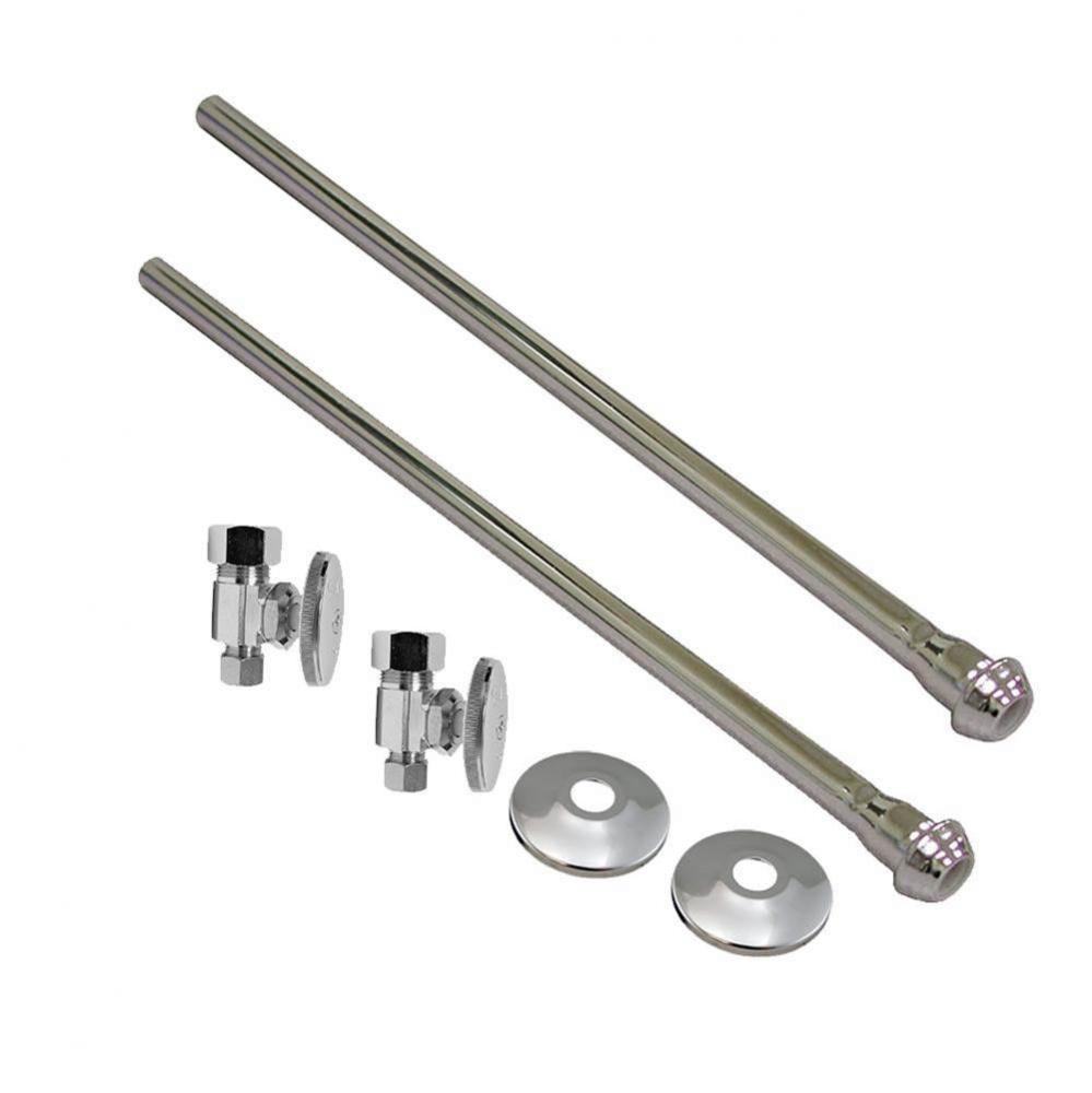 Lav Stop & Sply Kit Str 3/8Comp X 5/8Com Chrome