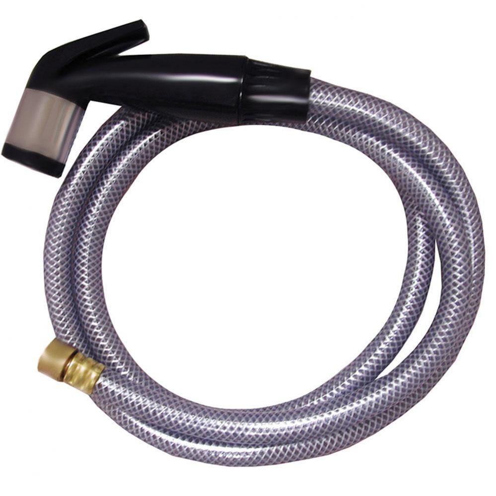 Black Rinse-Quik® Spray Head Assembly with 6'' Hose