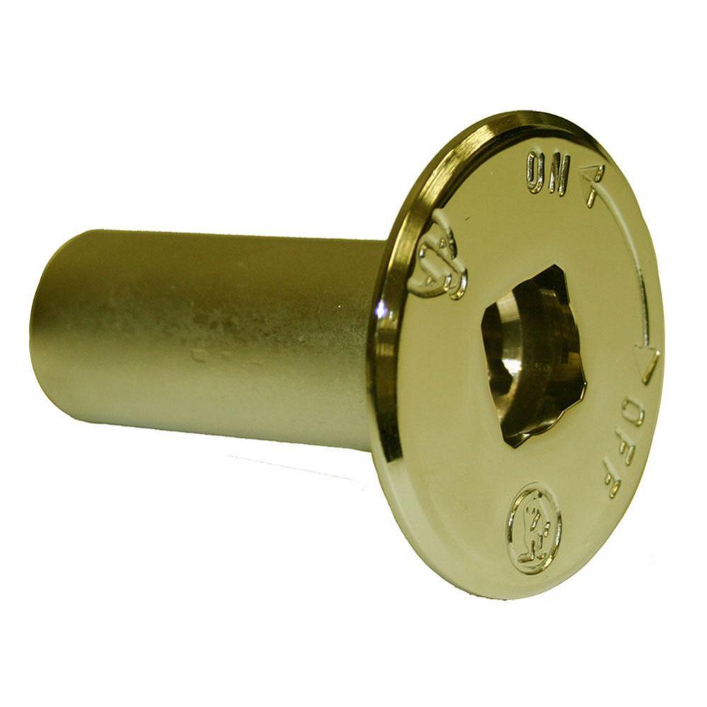 Polished Brass Escutcheon for Log Lighter Valve