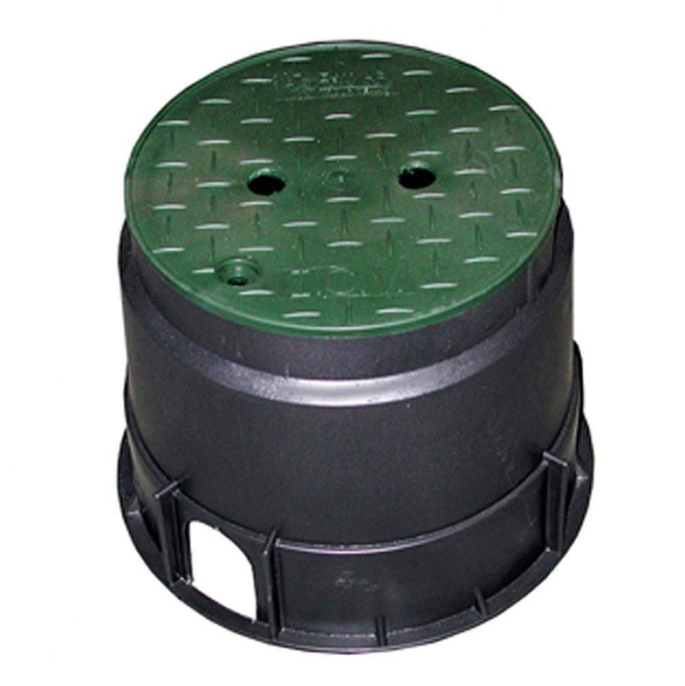 10'' Round Valve Box, Body and Green Lid