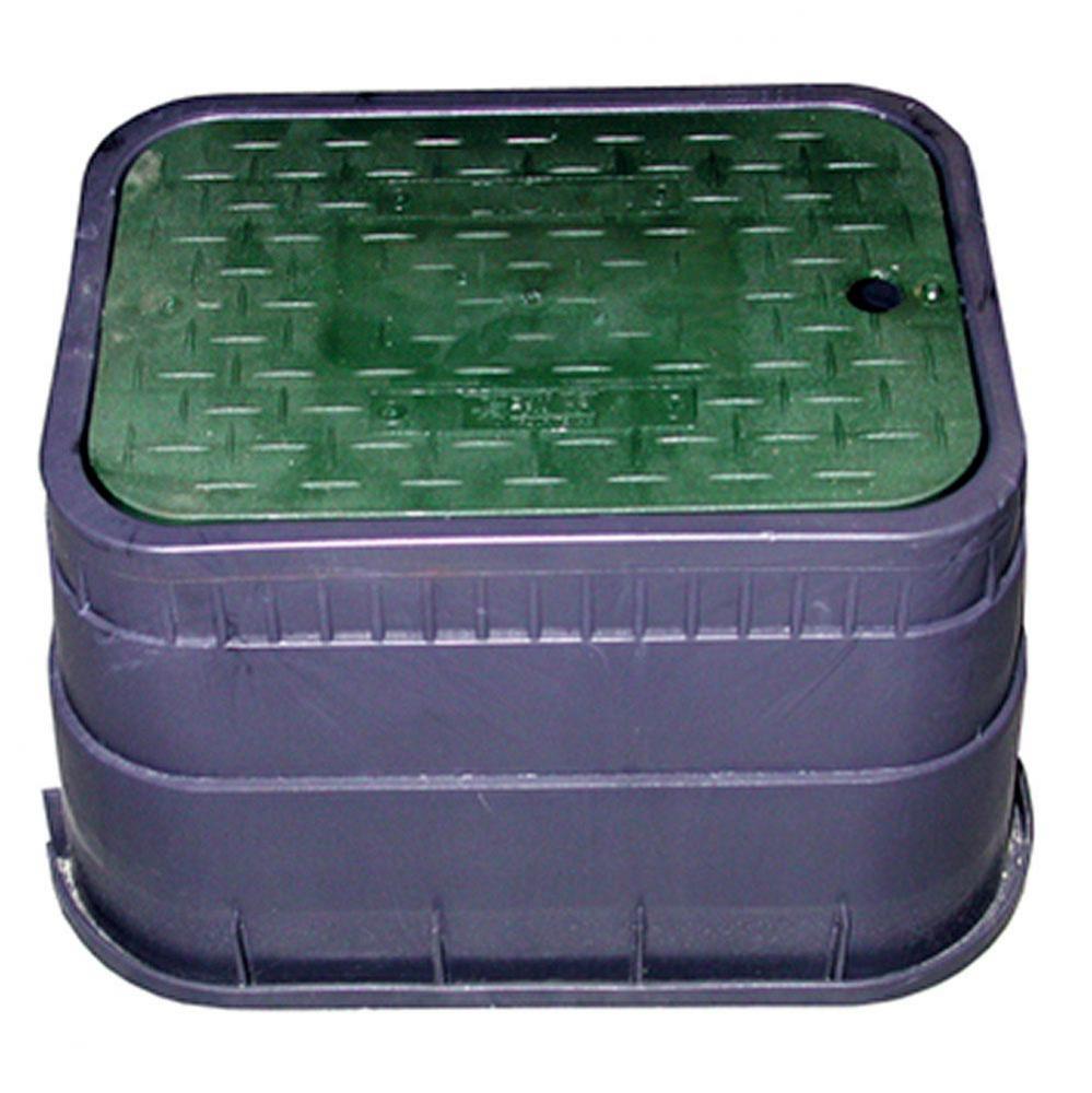 12'' Box and Solid Green Lid for Water Meter Box