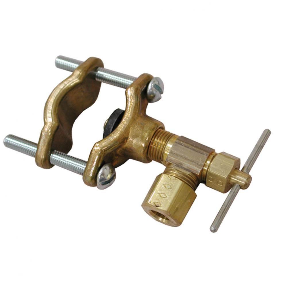 1/4'' Brass Saddle Clamp with Self-Piercing Valve, Lead Free