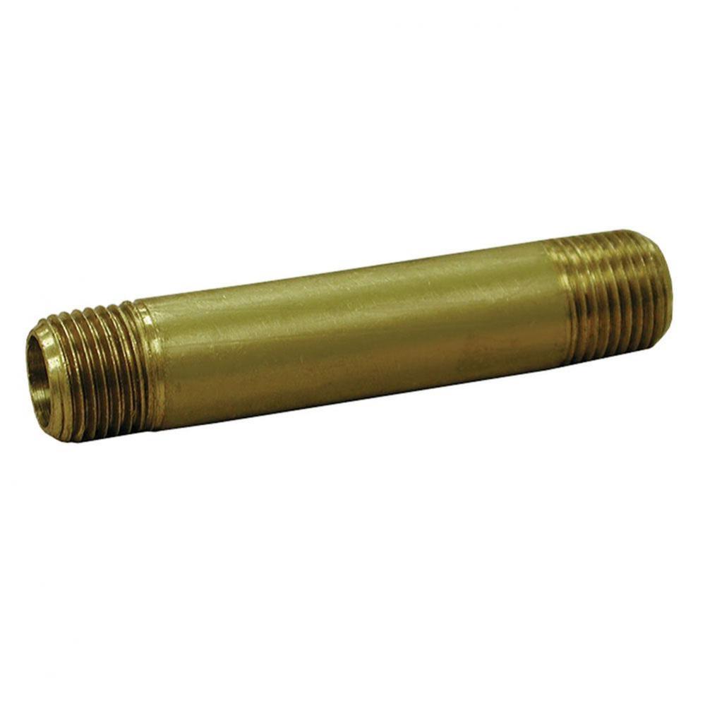 1/8'' x 1-1/2'' Red Brass Pipe Nipple, Lead Free