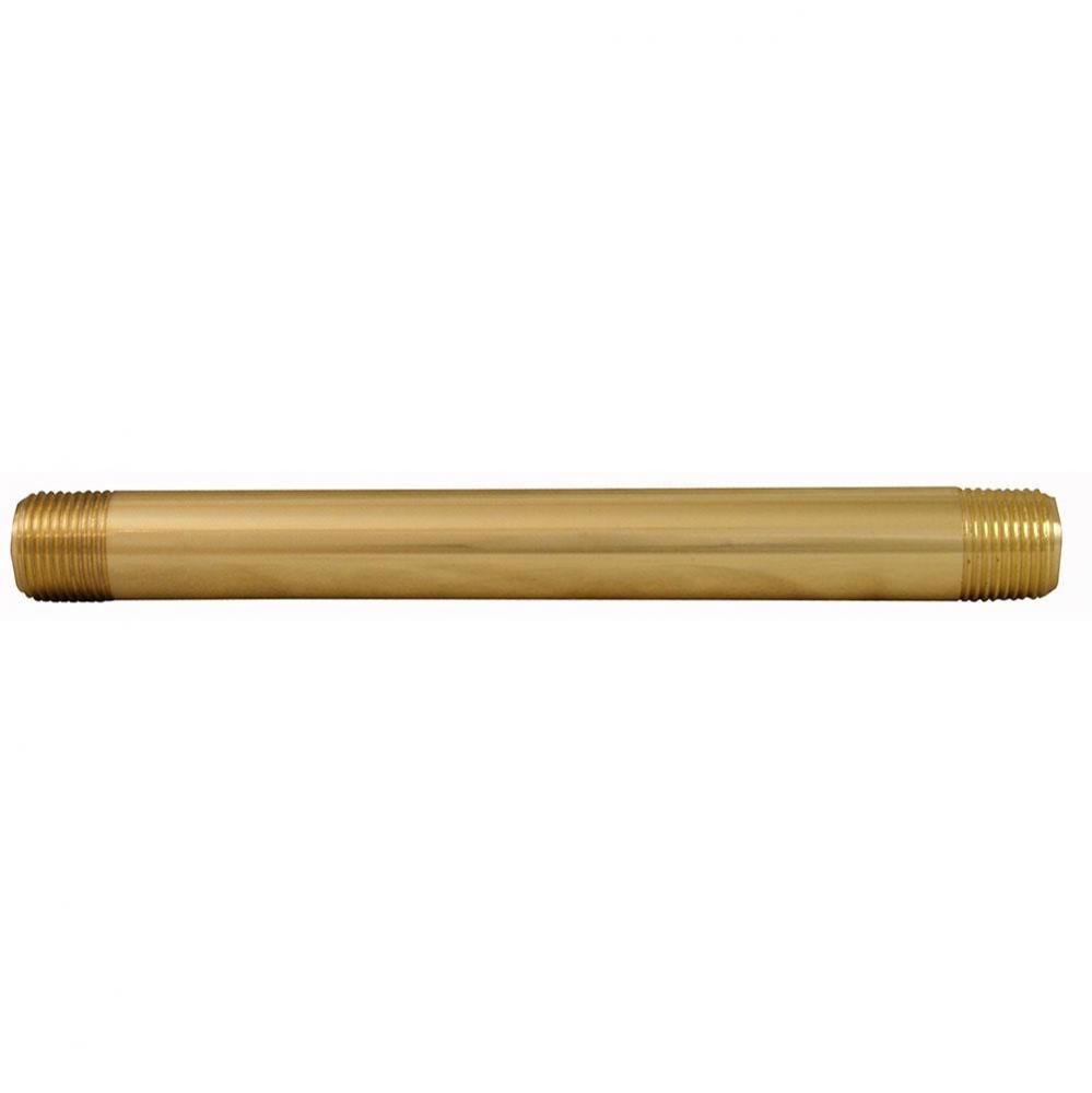 Polished Brass 3/8'' x 6'' Brass Nipple