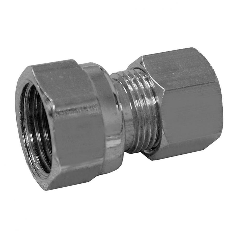 3/8'' x 3/8'' Chrome Plated Compression x Female Connector, Lead Free