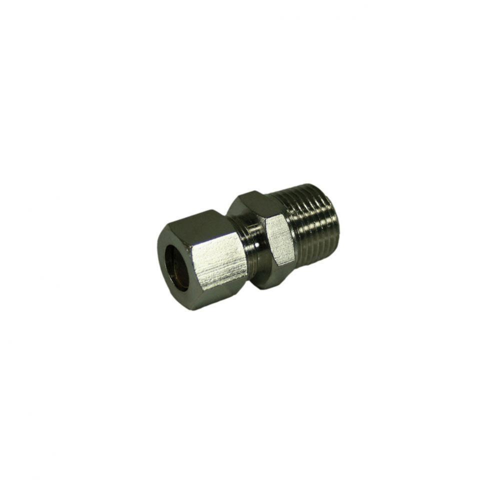 3/8'' x 1/2'' Chrome Plated Compression x Male Connector