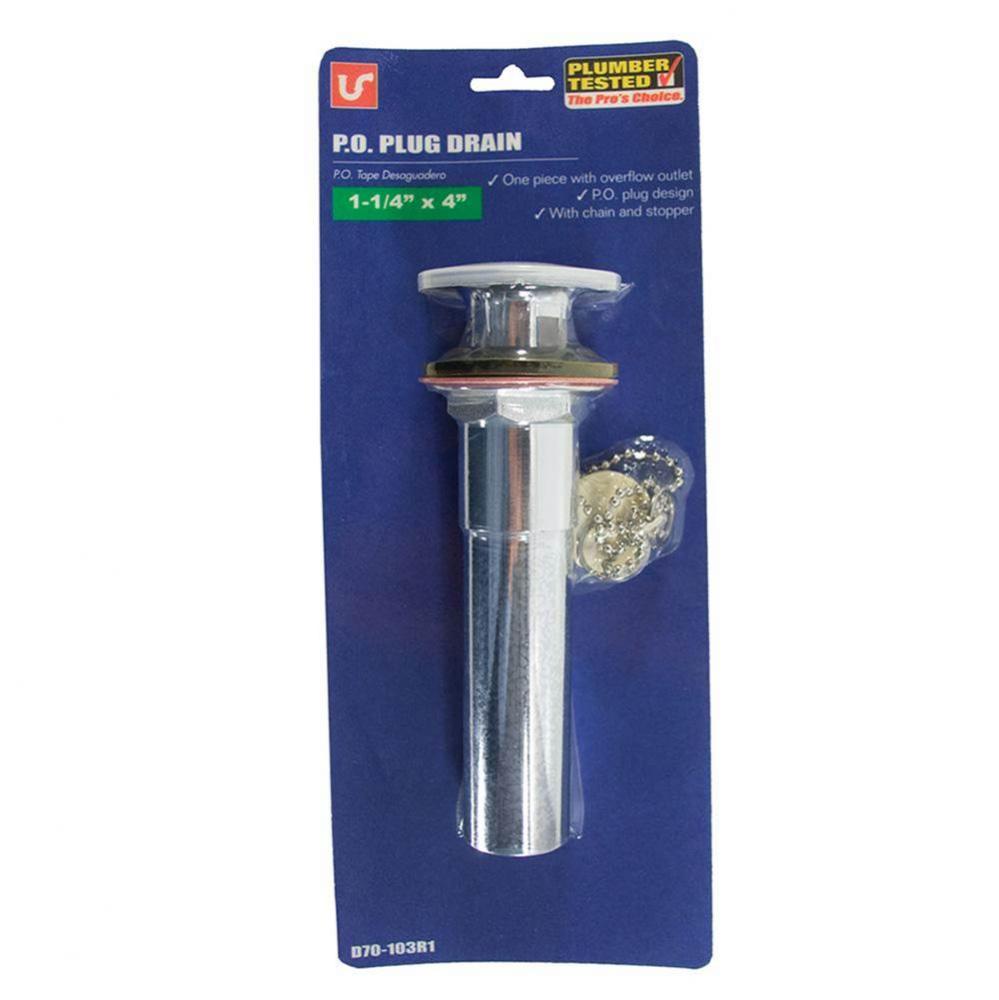 1-1/4 Brass P/O Plug