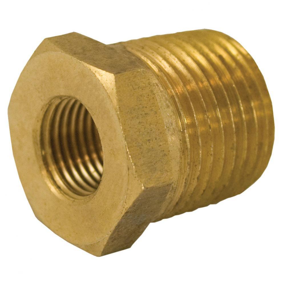 1/2'' x 1/8'' Yellow Brass Hex Bushing