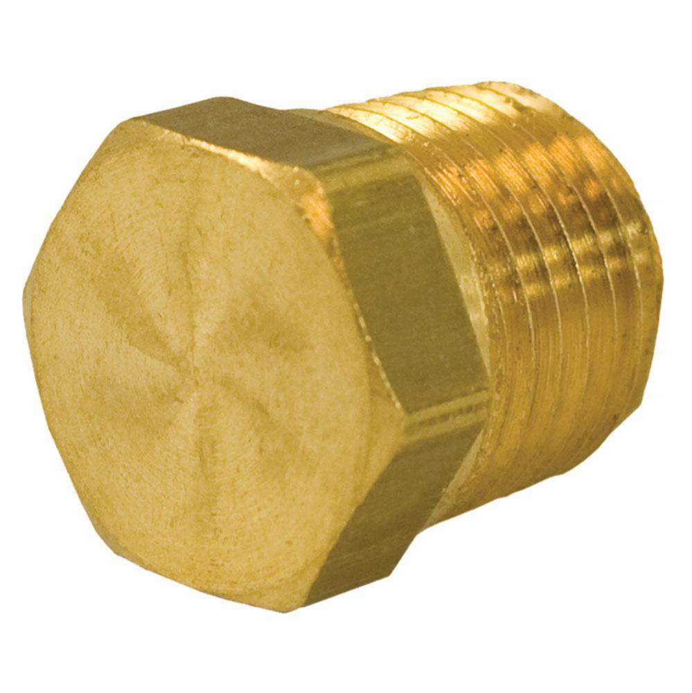 Yellow Brass Hex Head Plug 1/4''