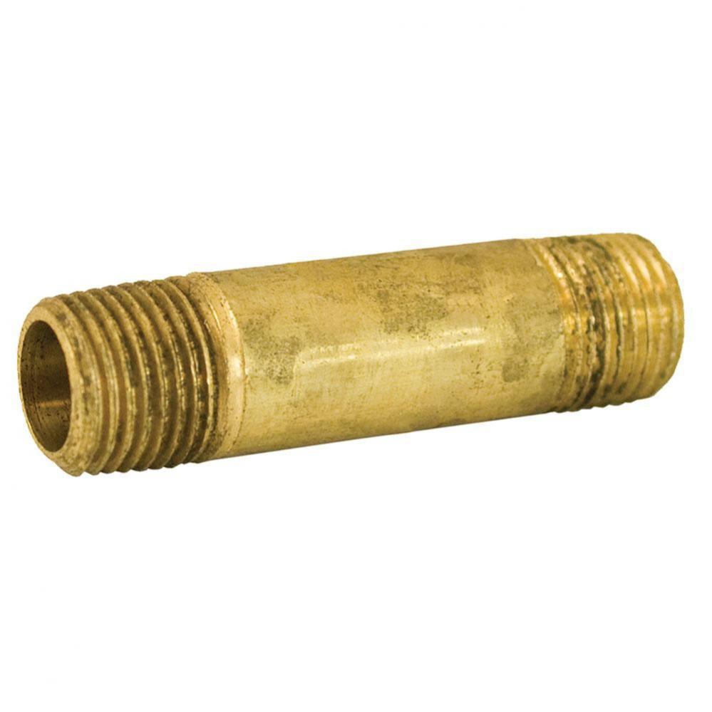 1/8'' x 1-1/2'' Yellow Brass Long Nipple